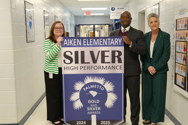 Aiken Elementary earns Palmetto Silver award.