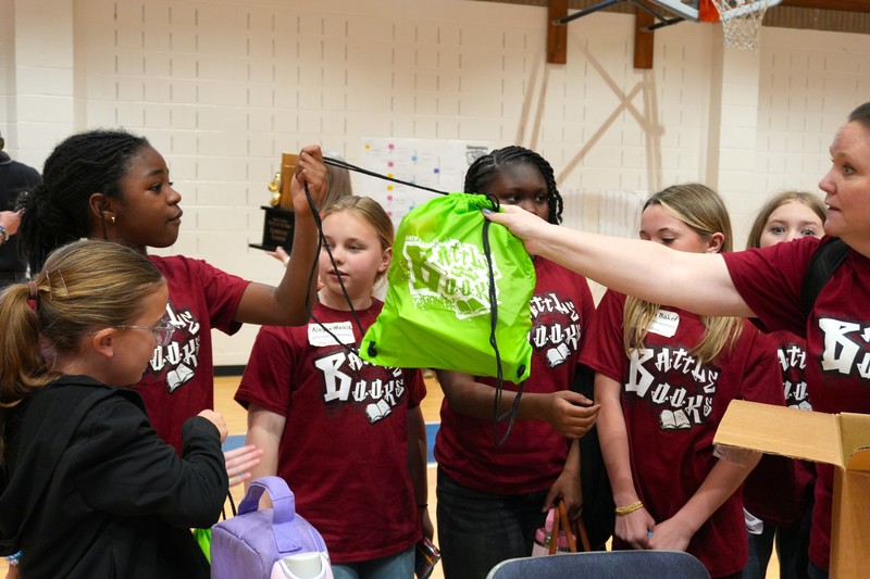 Participating students recieved swag bags during the event.