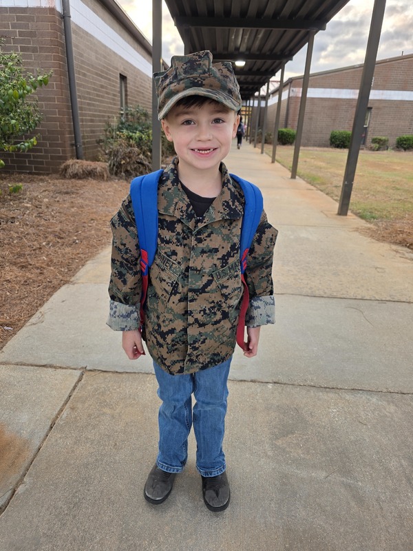 Students dressed as future careers.
