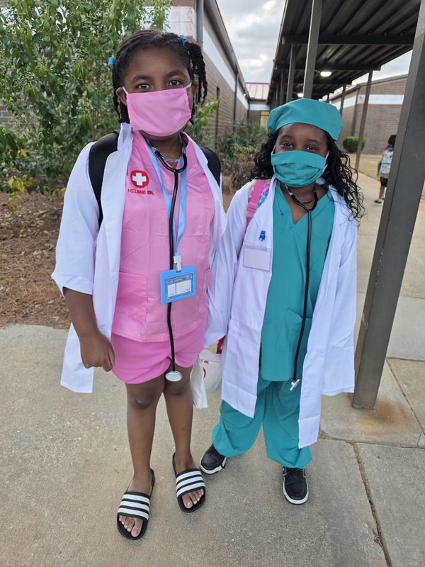 Students dressed as future careers.