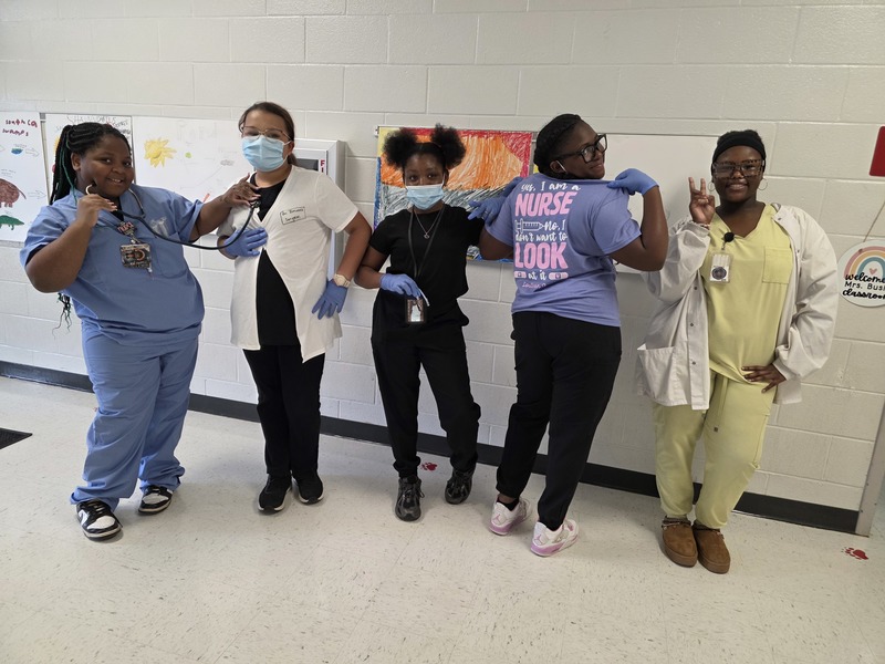Students dressed as future careers.