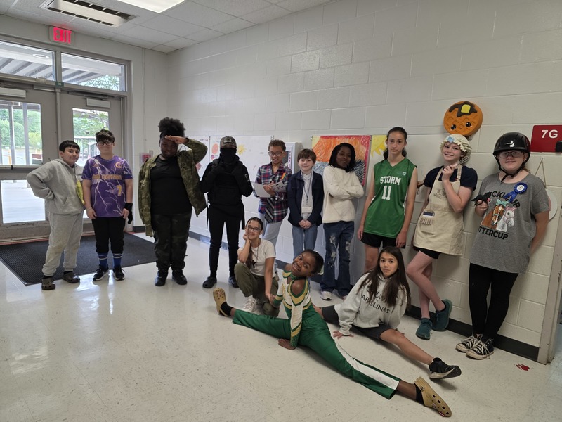 Students dressed as future careers.