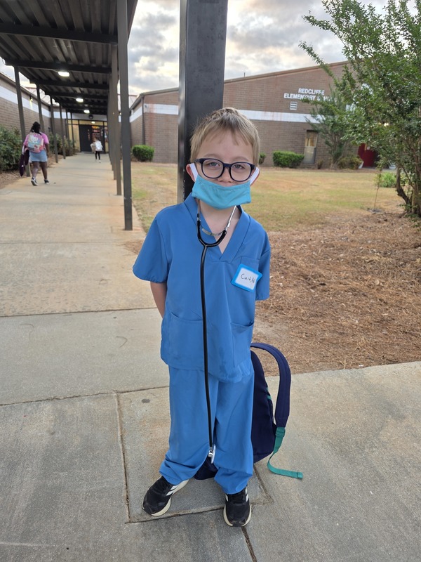 Students dressed as future careers.