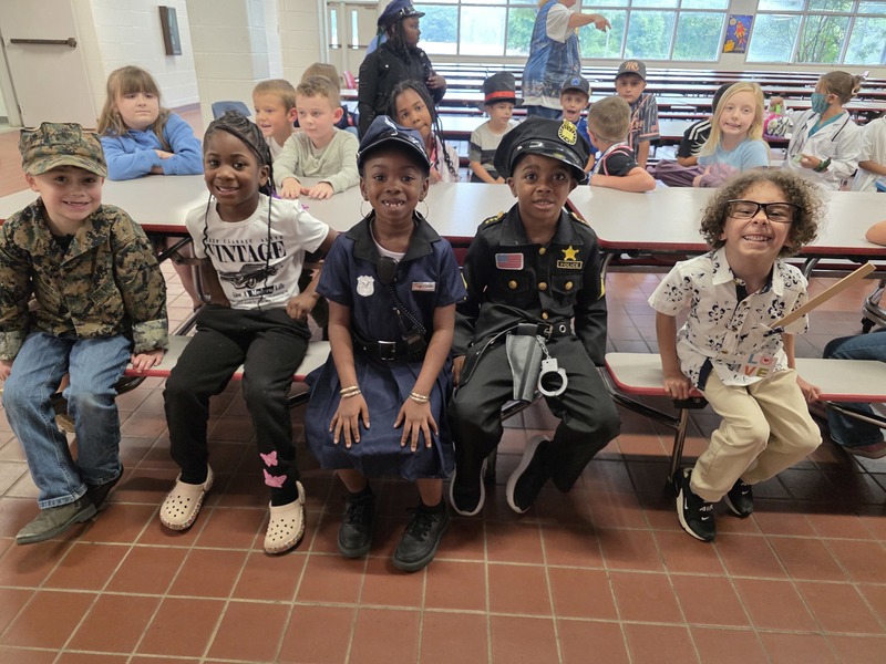 Students dressed for Career Day at Career Fair.