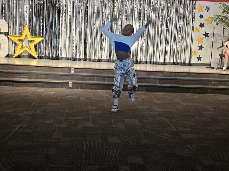 Student performing.