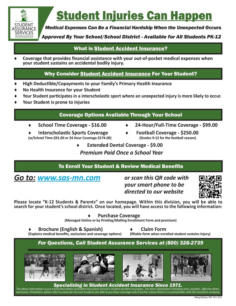 Student Accident Insurance Info Sheet