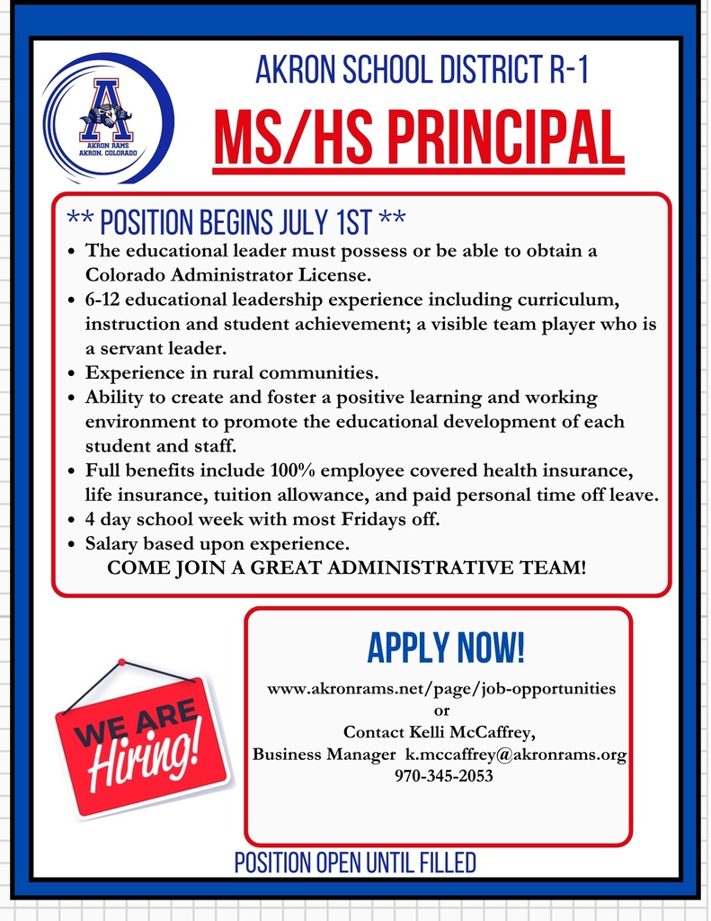 Principal job open