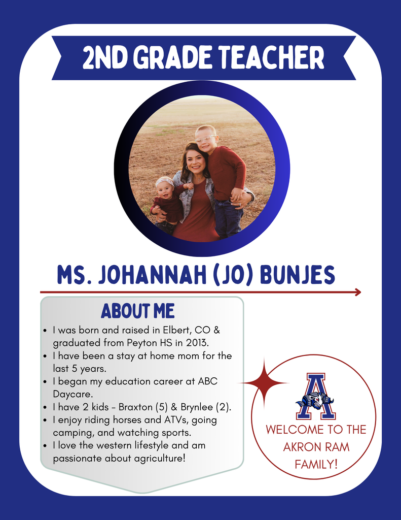 Jo Bunjes new 2nd grade teacher