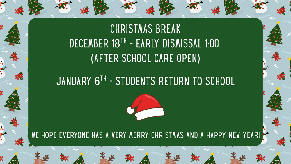 christmas break dates