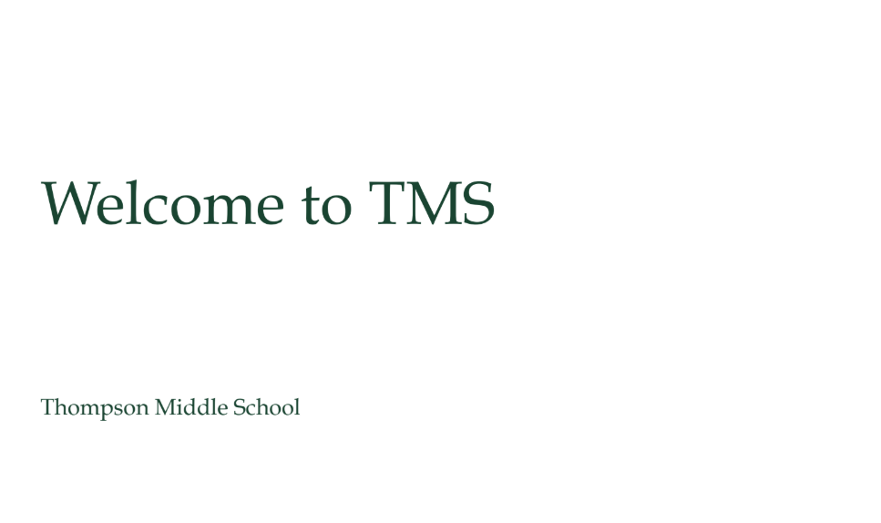 Welcome to TMS