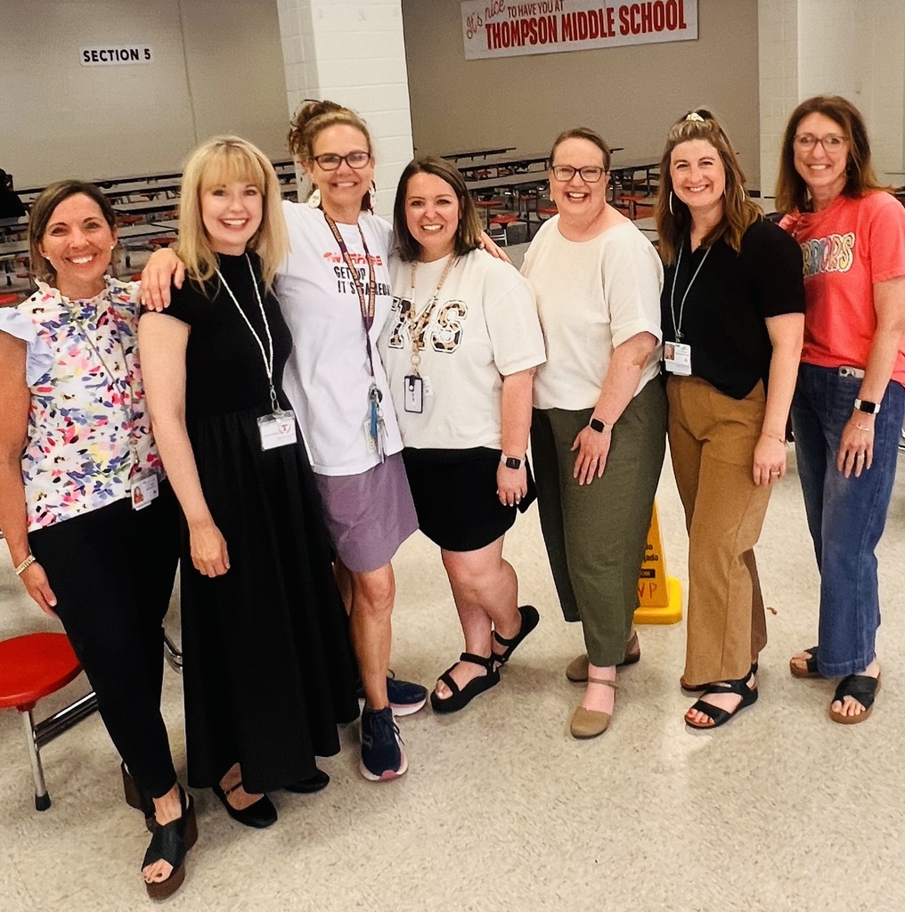 seven teachers in cafeteria