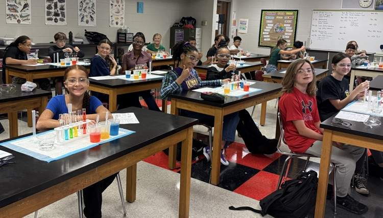 students in lab