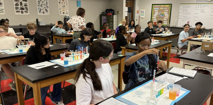 students in lab 