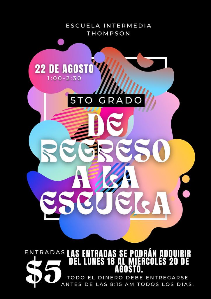 5th grade Back to School Jamm-Spanish