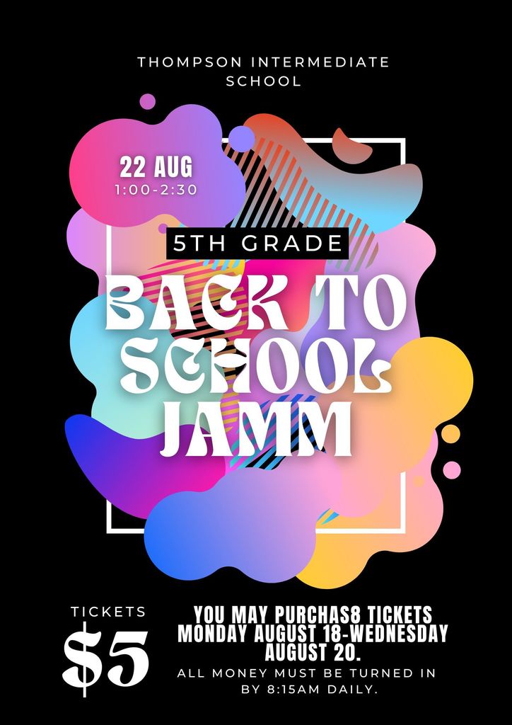 5th Grade Back to School Jam