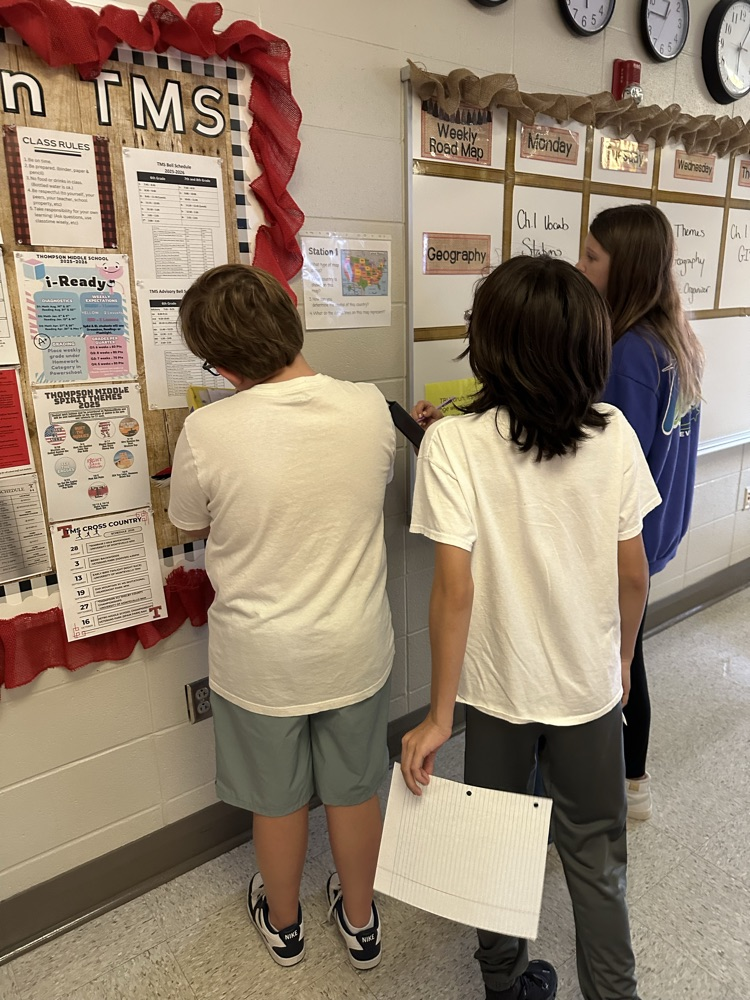 students working 