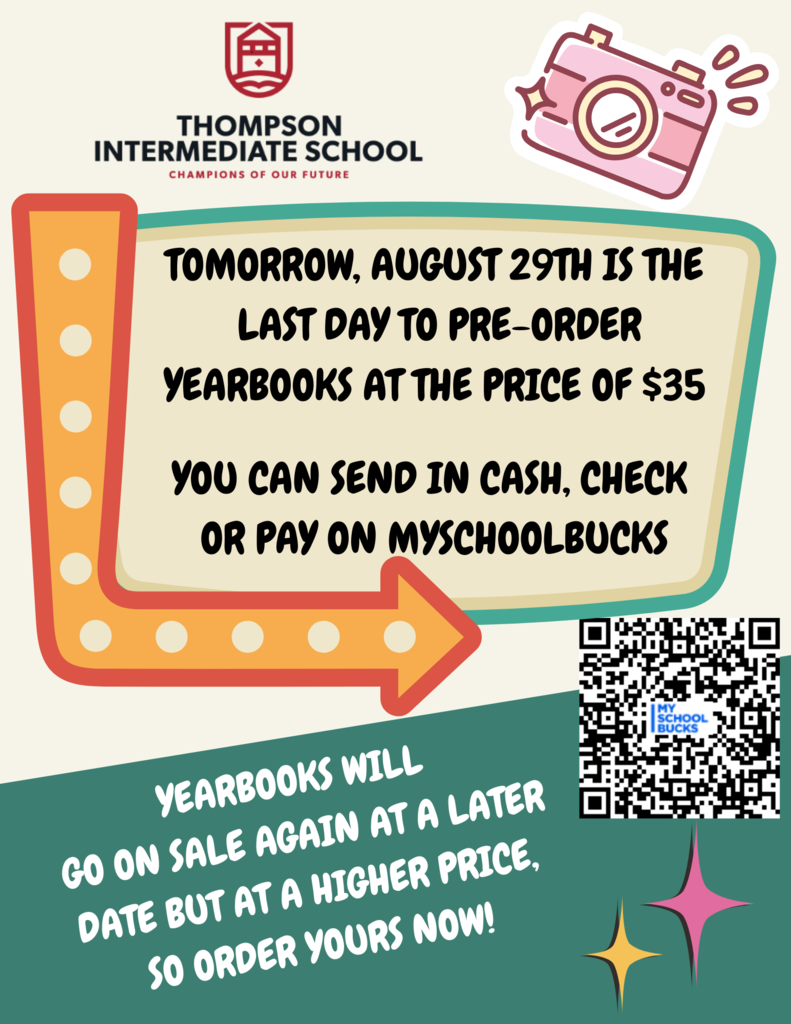Yearbook Pre-Sale Flyer tomorrow is the last day to preorder
