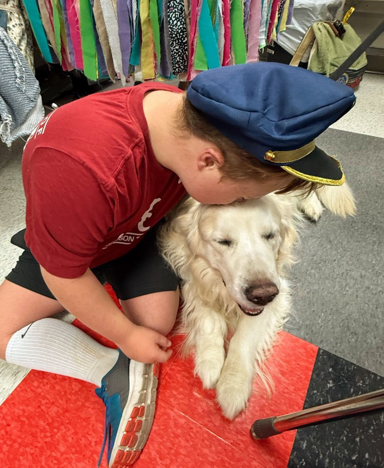 dog with student 