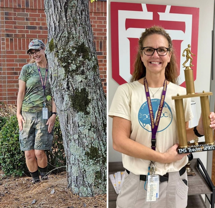 teacher in camo 