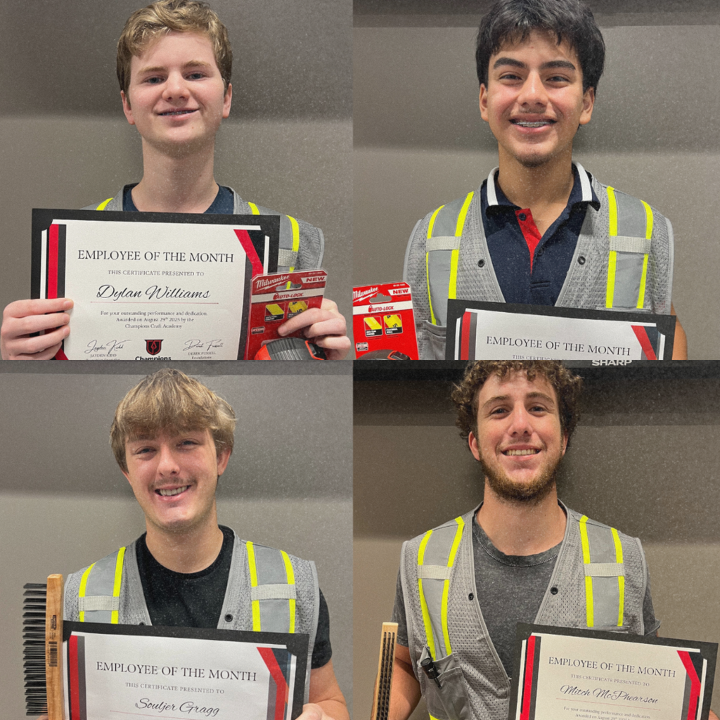 Craft Academy Employees of the Month