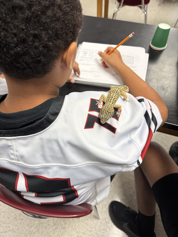 student with lizard