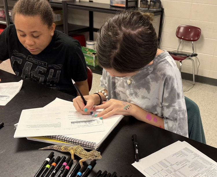 students with lizard