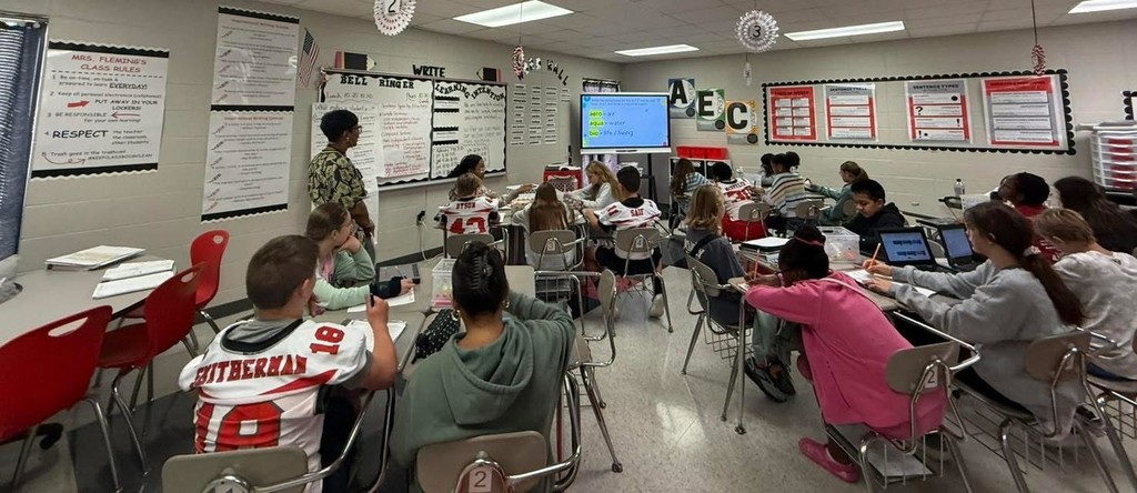 students in class