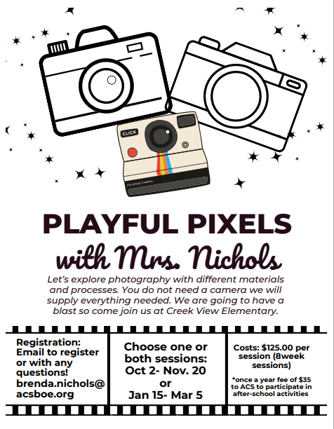 flyer for playful pixels for photography