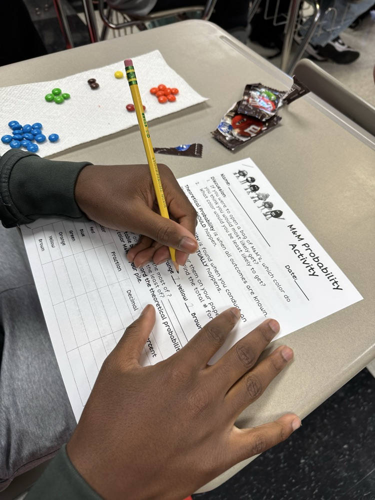 students with m&ms