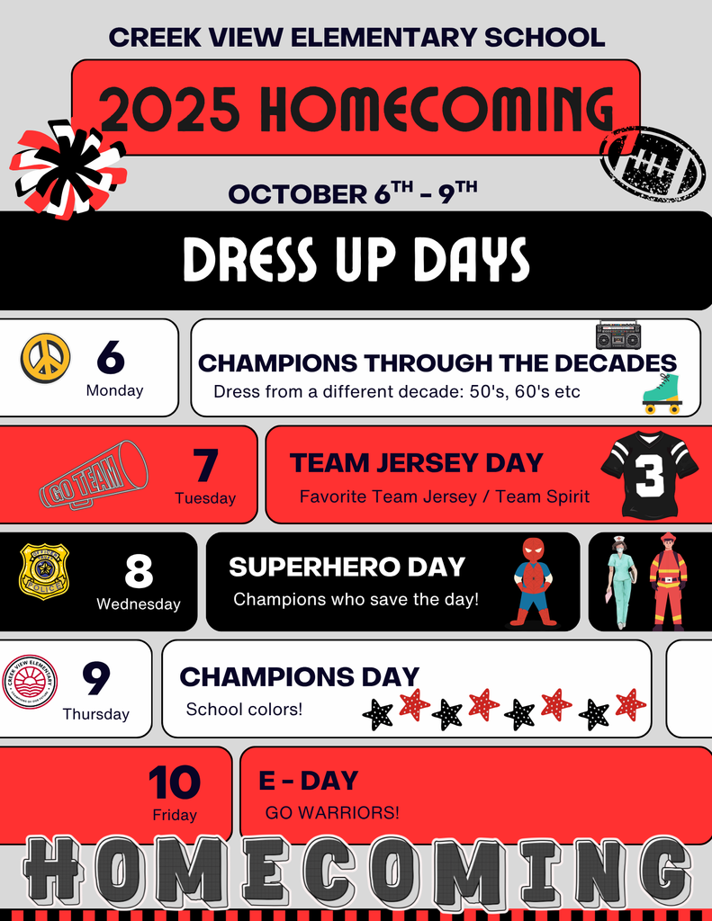 Homecoming week dress up days