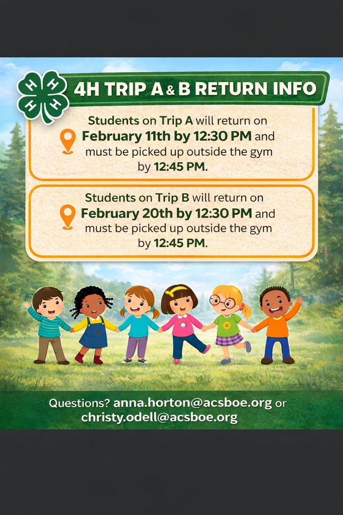 4H reminders for pick up and drop off. call the office for more information
