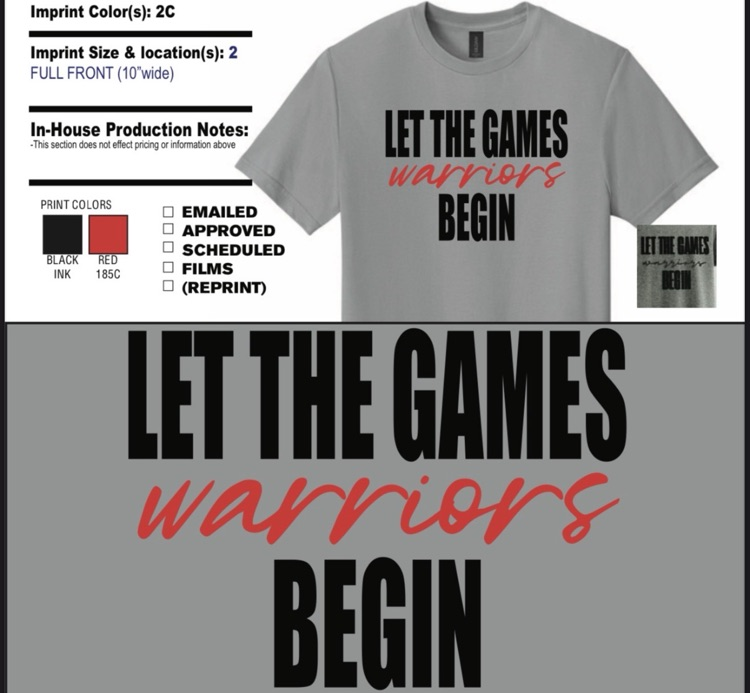 let the games begin “warriors” field day shirt 