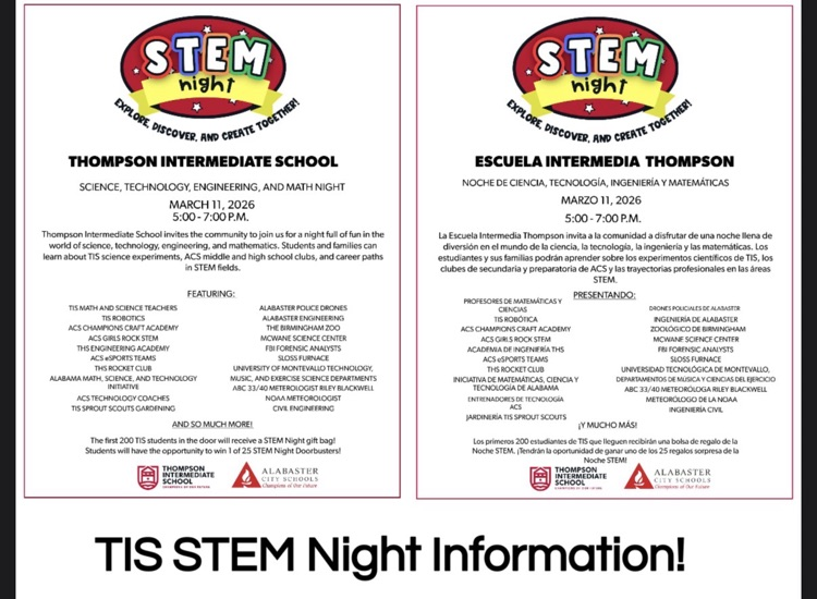 stem night 3/11 5-7 PM