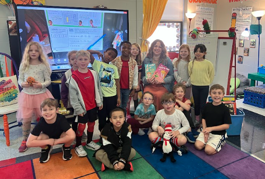 parent reading to class