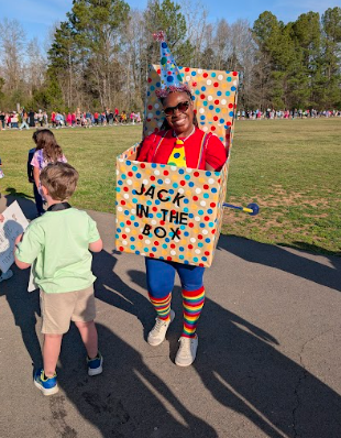 ms. jack dressed as a jack in the box