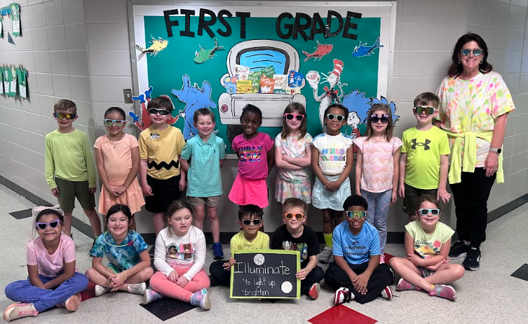 ms. mccarver's class dressed as the word illuminate