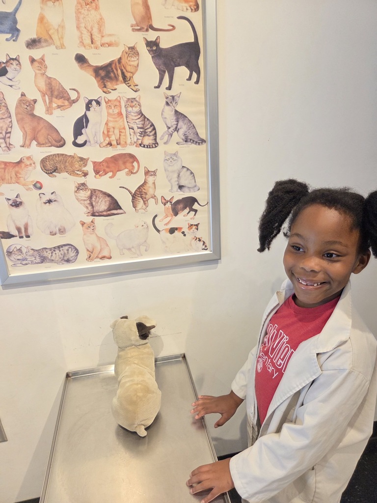 little girl dressed as a vet