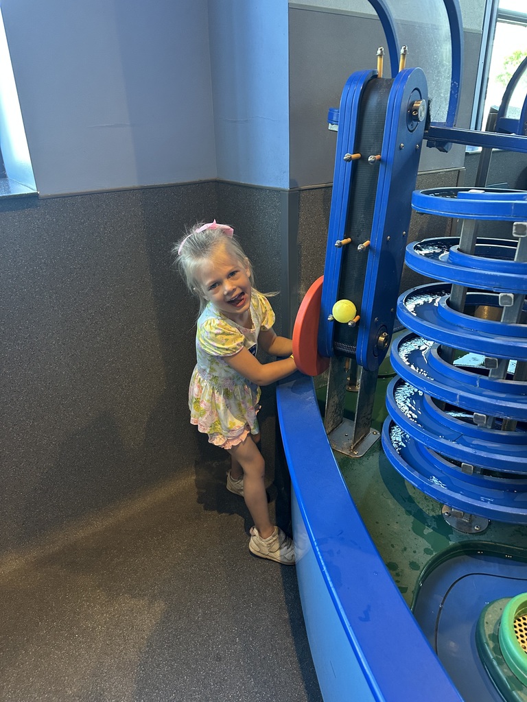 little girl making a silly face