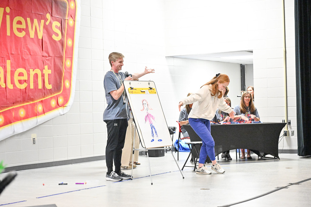south showing off his drawing