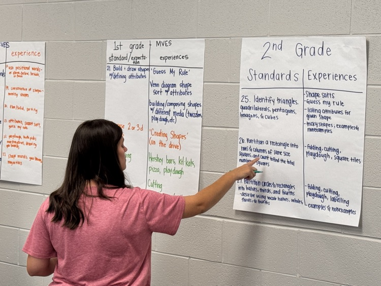 Teacher drawing on a Post-it