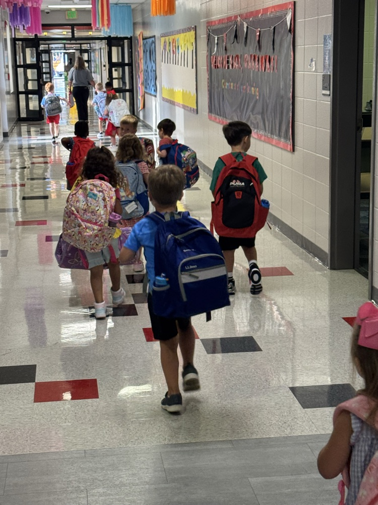 Students walking into school