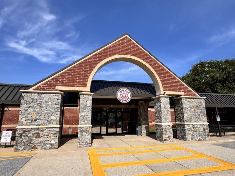 Exterior of a school building with Bryan