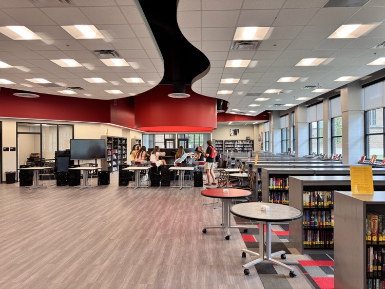 Students meeting in a media center, which used to be called a library, and maybe it’s still called a library