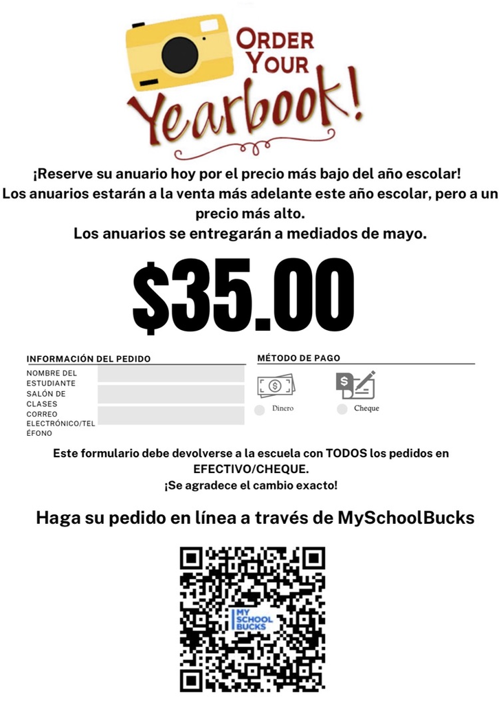 yearbook preorder Spanish 