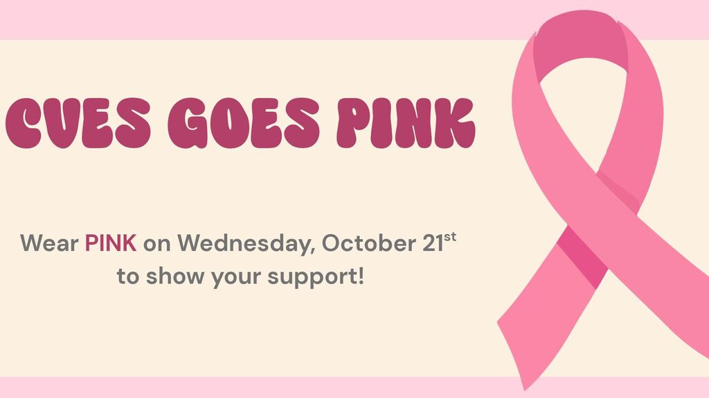 Wear pink on October 21st for Breast Cancer Awareness