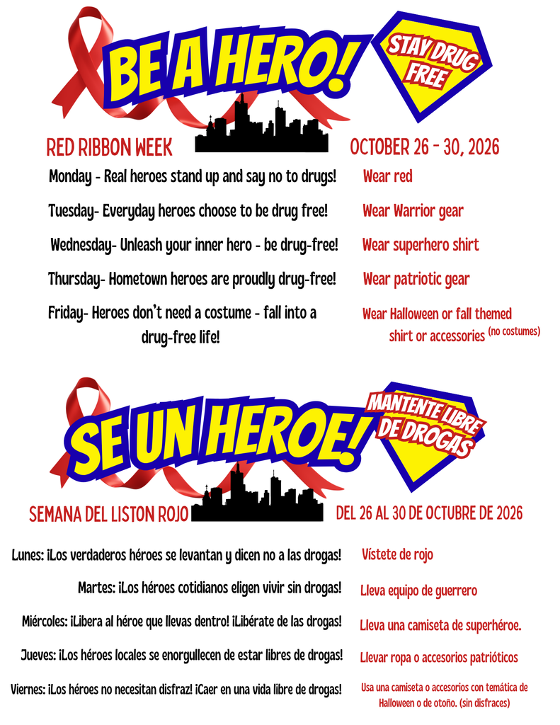 red ribbon week dress up days