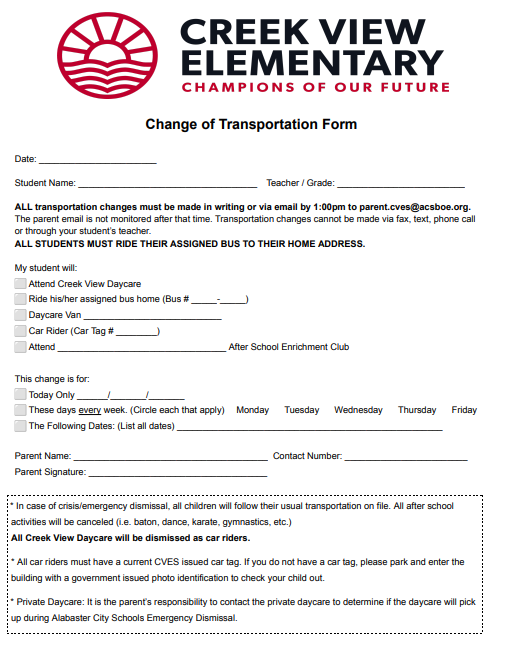 Changes of Transportation Form in English