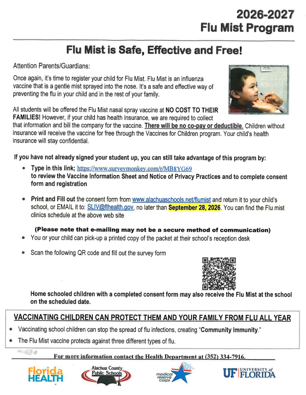 Flu Mist Flyer