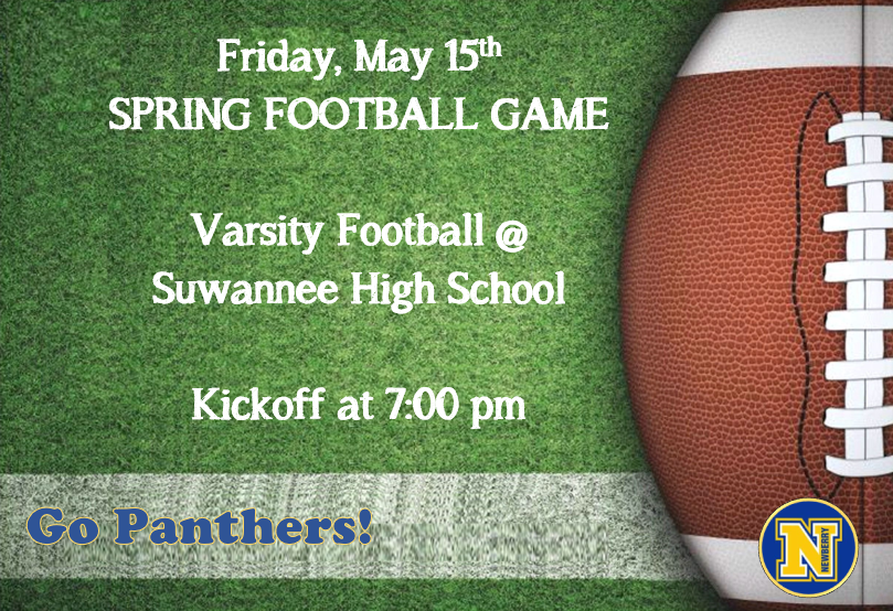 Spring football game graphic