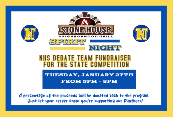 Debate Team fundraiser flyer